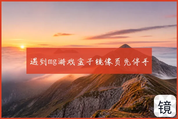 遇到mg游戏盒子镜像页先停手
